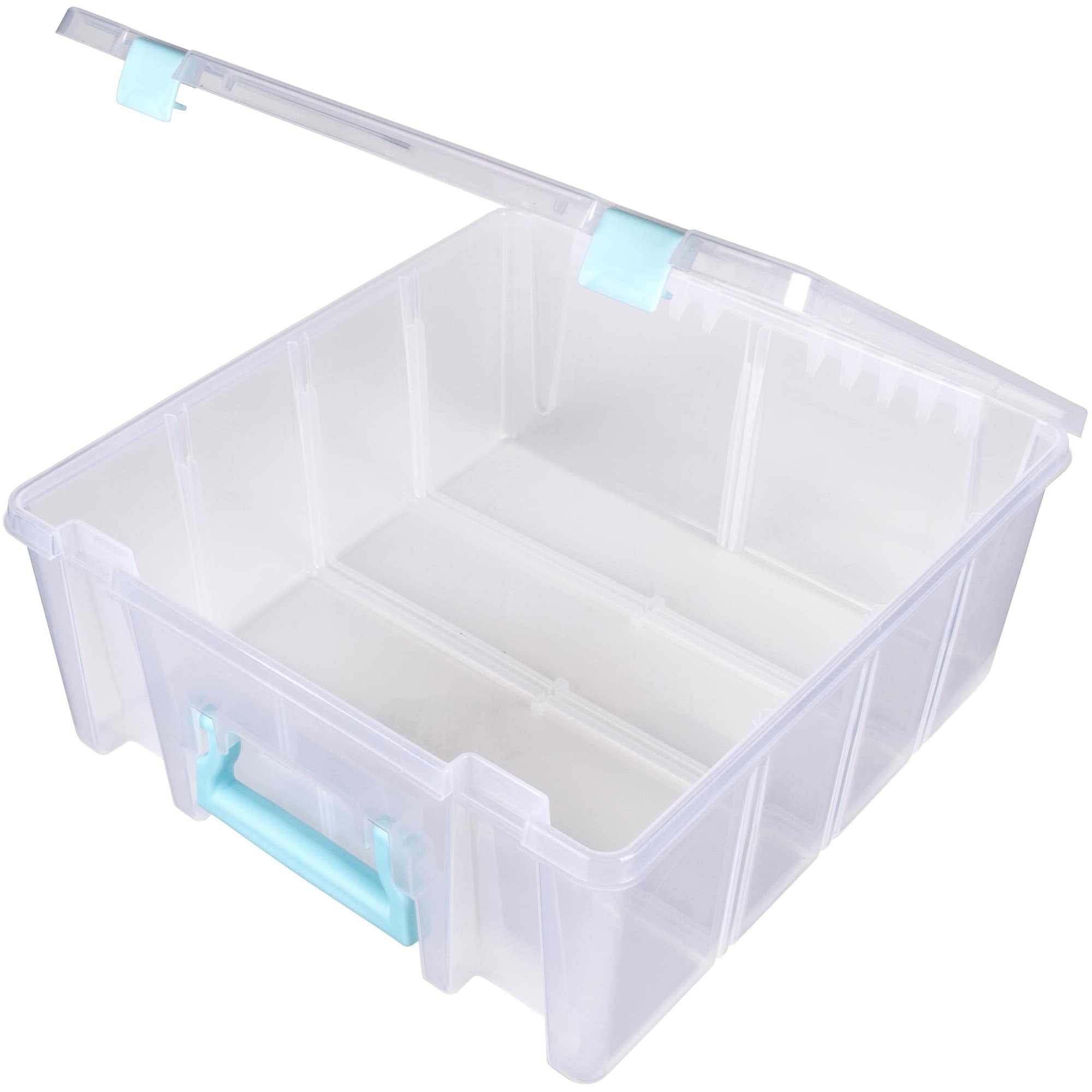 ArtBin® Aqua Super Satchel™ Double Deep Storage Bin with Dividers